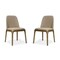 Manhattan Comfort Courding Dining Chair in Tan and Walnut (Set of 2) 2-DC009-TN - alternate 1